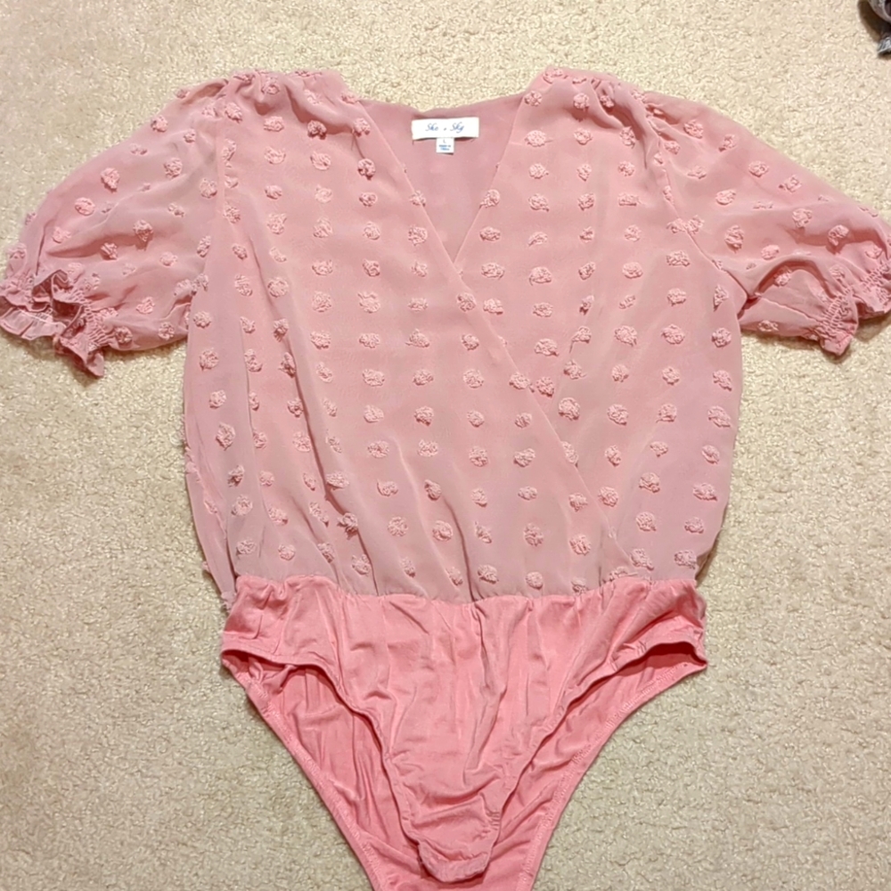 Pink Body Suit Blouse